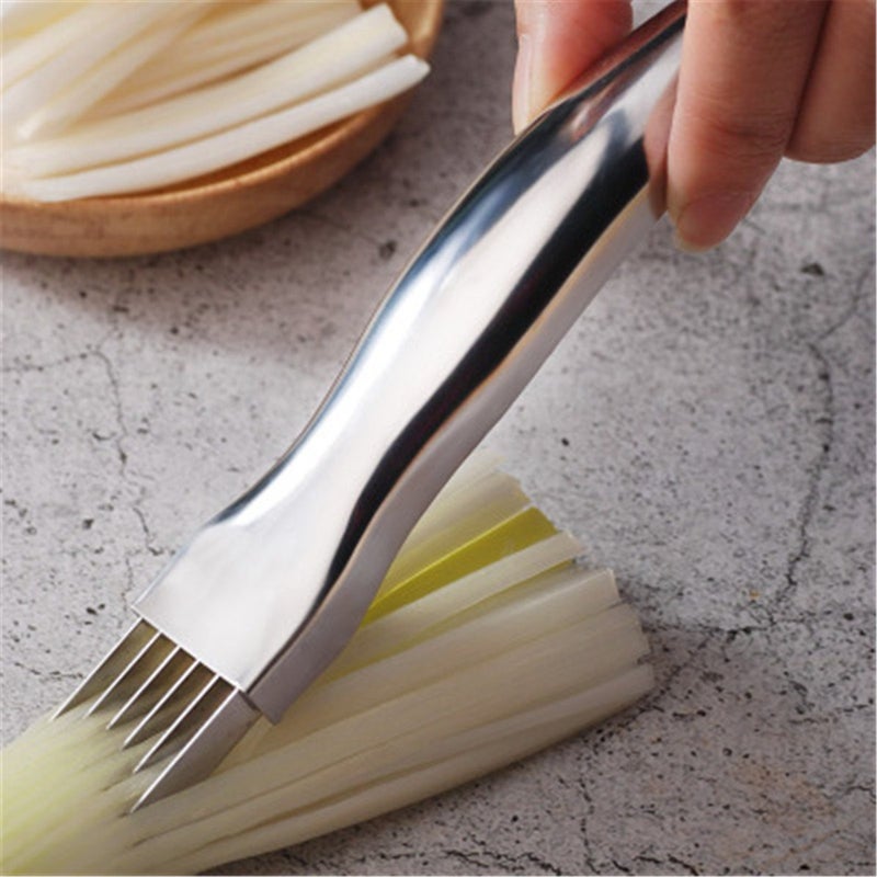 ReNext Stainless Steel Chopped Green Onion Knife,Kitchen Tool Slice Cutlery Vegetable Cutter Sharp Scallion Cutter Shred Knife - Image 4